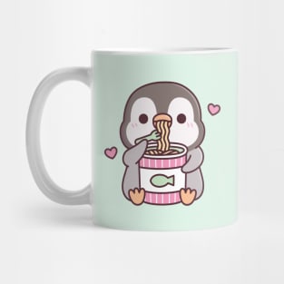 Cute Penguin Loves Instant Noodles Mug